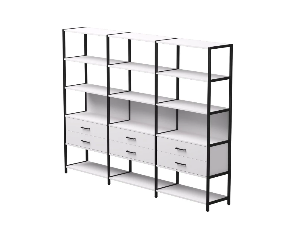 Набор стеллажных систем №9 2440x385x1840 Everprof EVO Белый/Черный