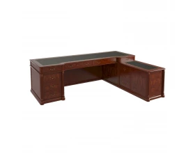 Стол руководителя матовый, кожа, правый 2500х1900х780 Artmoble images