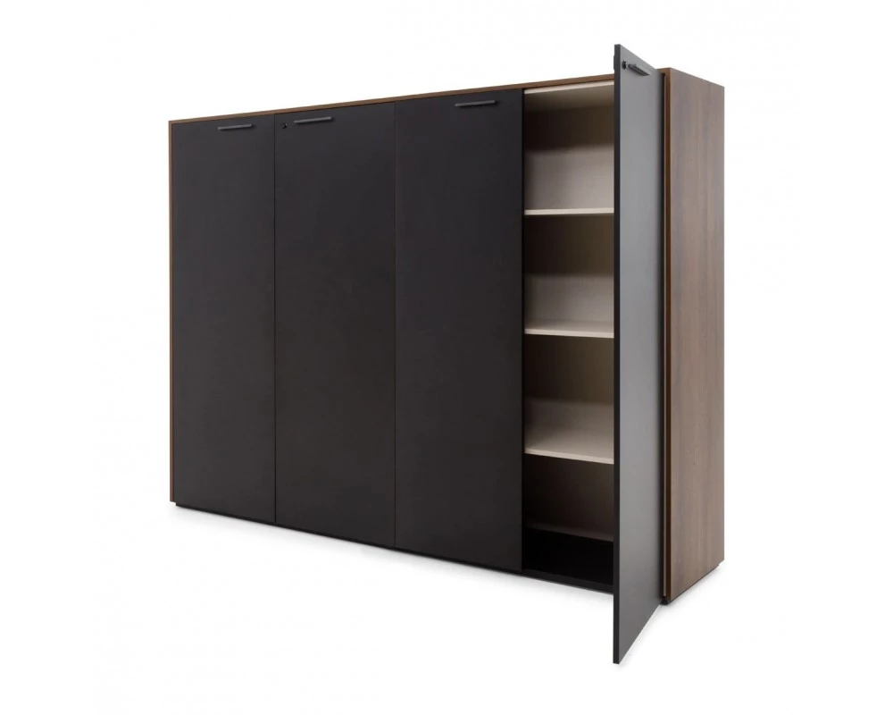 Шкаф для бумаг х2 200x45x171,6 Murano Кальяри/Черный