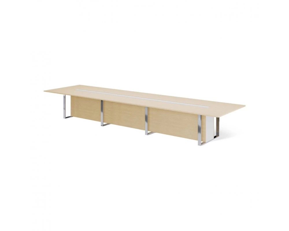 Стол для переговоров L536 короб 536x140x76 Exe Дуб светлый/Хром