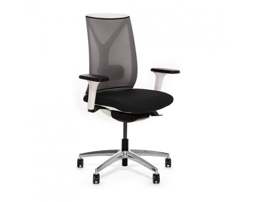 Кресло Dion Mesh 1D WG алюм Сетка/Ткань, Серый/Черный