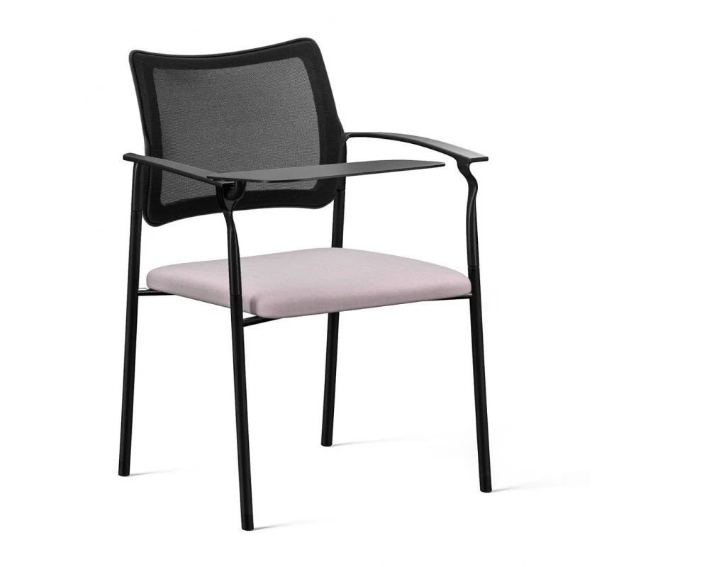 Кресло Pinko Mesh Black со столиком на опорах Сетка/Ткань, Черный/Серый