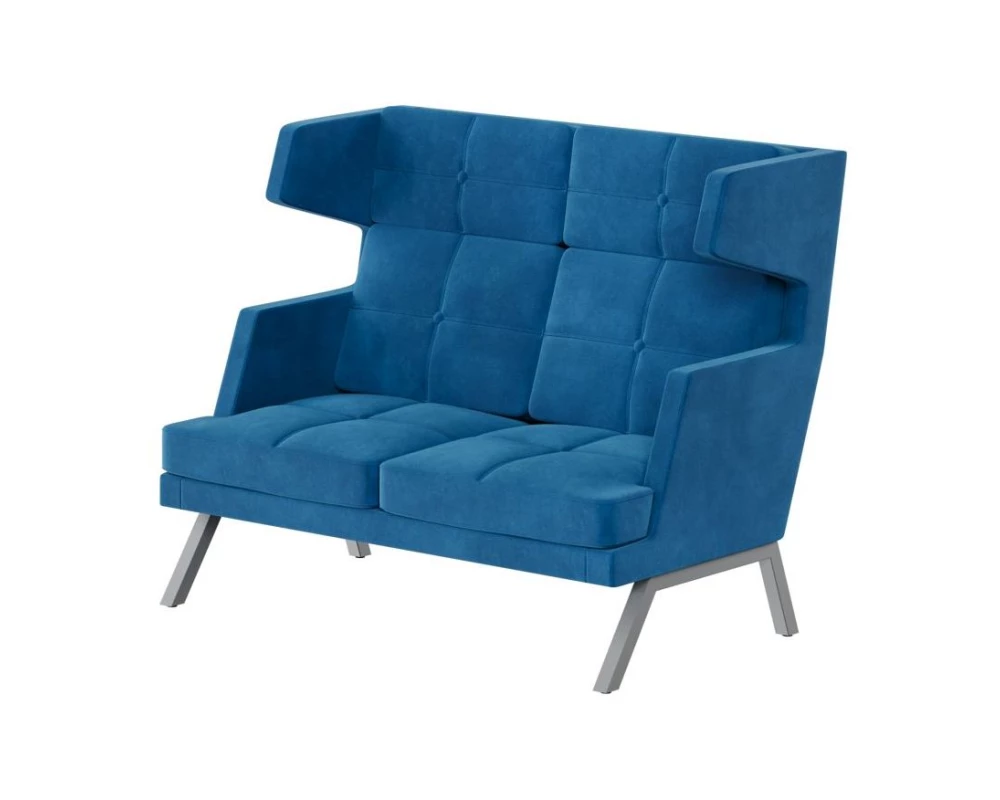 Диван двухместный высокий с декором из пуговиц Aldo