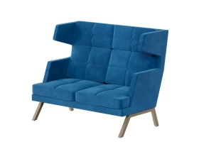 Диван двухместный высокий с декором из пуговиц Aldo images