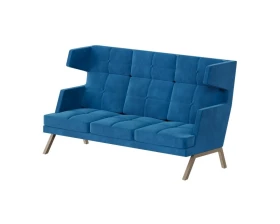 Диван трехместный высокий с декором из пуговиц Aldo images