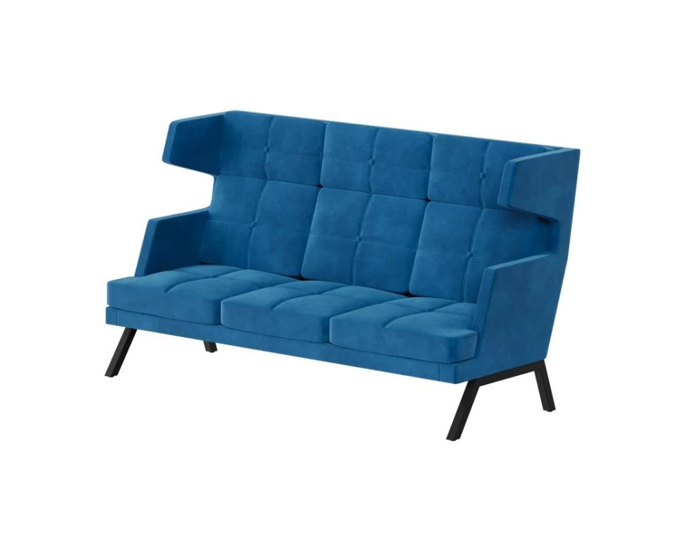 Диван трехместный высокий с декором из пуговиц Aldo