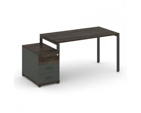 Стол письменный с 1 опорной тумбой CN.SP-302 W 1180/1546x720x750 Concept images