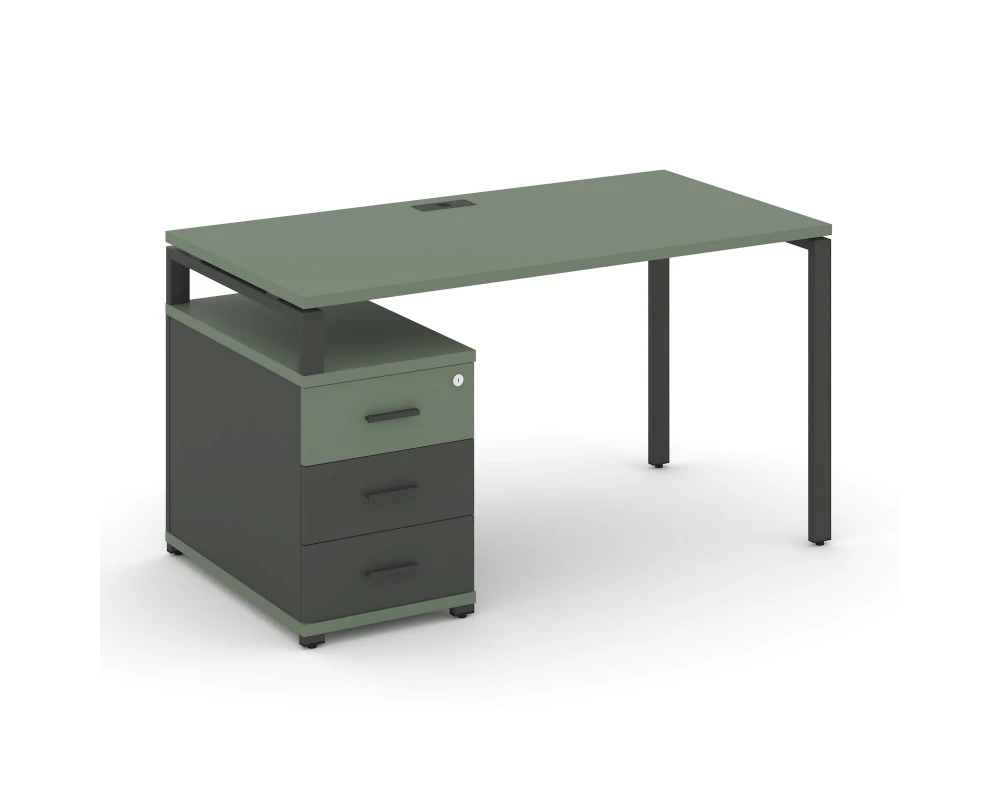 Стол письменный с 1 опорной тумбой CN.SP-302 W 1180/1546x720x750 Concept