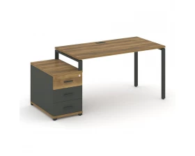 Стол письменный с 1 опорной тумбой CN.SP-302 W 1180/1546x720x750 Concept images