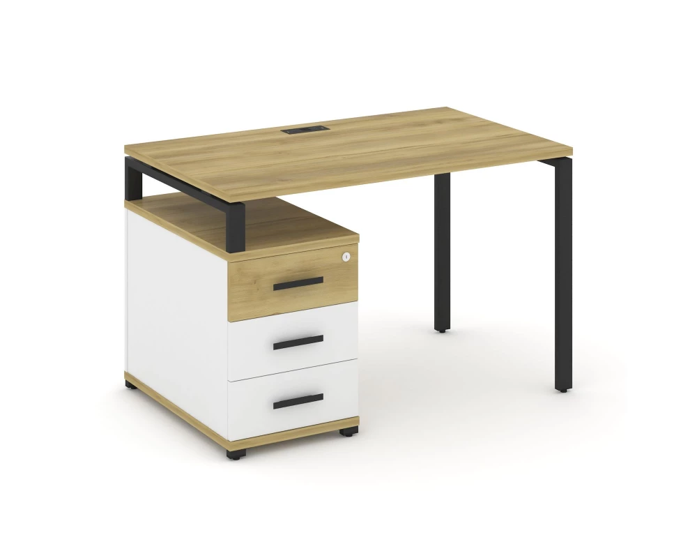 Стол письменный с 1 опорной тумбой CN.SP-302 W 1180/1546x720x750 Concept