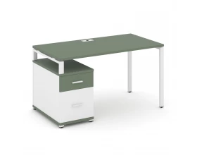 Стол письменный с 1 опорной тумбой CN.SP-307 W 1380/1746x720x750 Concept images