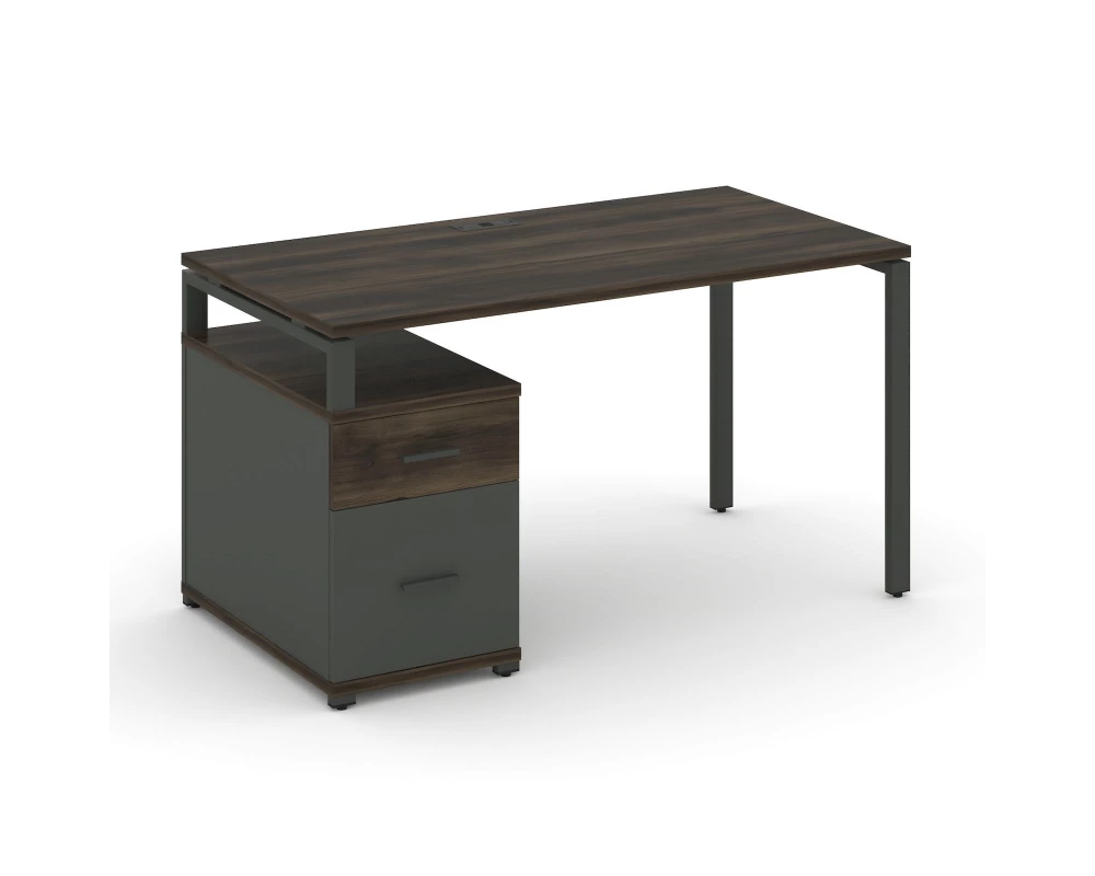 Стол письменный с 1 опорной тумбой CN.SP-308 W 1580/1946x720x750 Concept