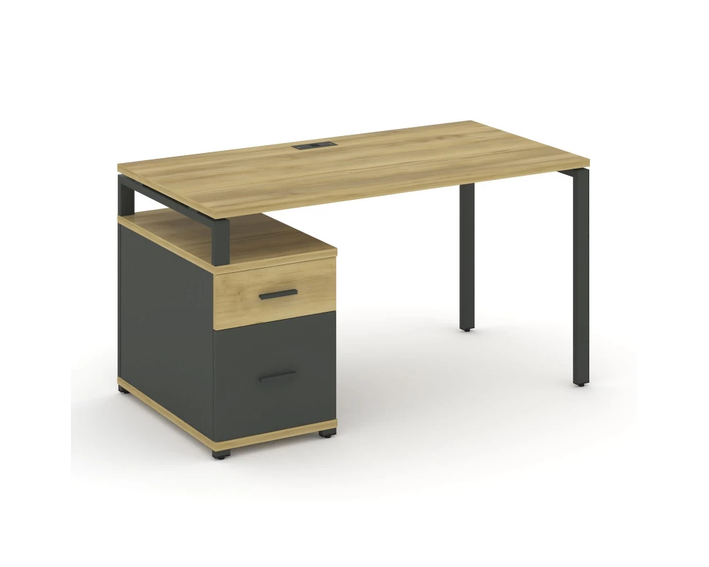 Стол письменный с 1 опорной тумбой CN.SP-308 W 1580/1946x720x750 Concept