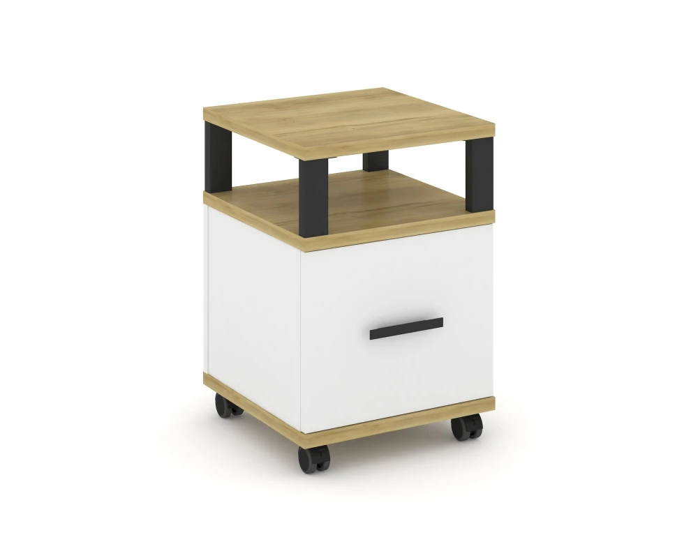 Тумба мобильная 1 распаш. фасад с надставкой CN.TUM-008 B 420x420x615 Концепт / Concept
