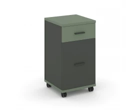Тумба мобильная 1 ящ. 1 распаш. фасад CN.TUM-011 A 420x420x782 Concept images