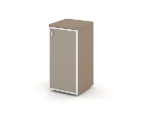 Шкаф низкий узкий правый (1 низкий фасад стекло Лакобель в раме) 40x42x82,3 Эстетика / Estetica images