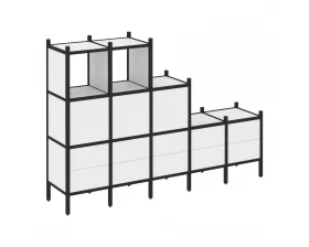 Прямой стеллаж L-19 2110x446x1458 Loft images