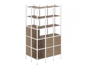 Угловой внешний стеллаж наборный L-54 862x1278x2280 Loft images