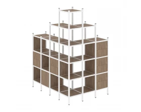 Угловой внешний стеллаж наборный L-56 1694x1278x2280 Loft images