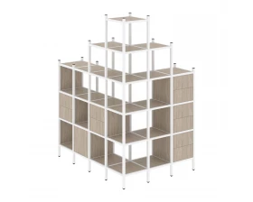 Угловой внешний стеллаж наборный L-56 1694x1278x2280 Loft images