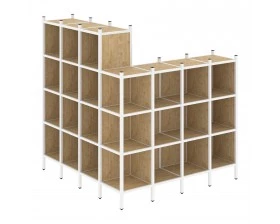 Угловой внешний стеллаж наборный L-60 1694x1694x1869 Loft images