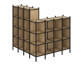 Угловой внешний стеллаж наборный L-60 1694x1694x1869 Loft images