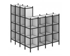 Угловой внешний стеллаж наборный L-60 1694x1694x1869 Loft images