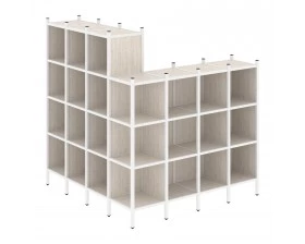 Угловой внешний стеллаж наборный L-60 1694x1694x1869 Loft images