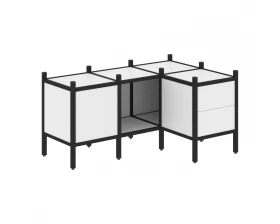 Угловой внутренний стеллаж L-26 1278x862x636 Loft images