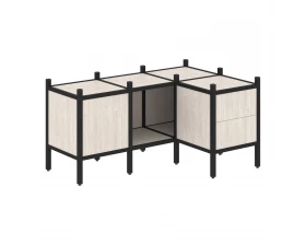 Угловой внутренний стеллаж L-26 1278x862x636 Loft images