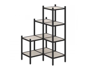 Угловой внутренний стеллаж L-36 862x862x1458 Loft images