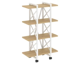 Стеллаж на колесных опорах - 4 полки V 800х400х1334 Лофт / Loft images