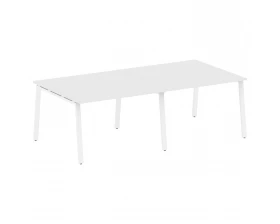 Переговорный стол (2 столешницы) на А-образном м/к 240x123,5x75 Metal System images
