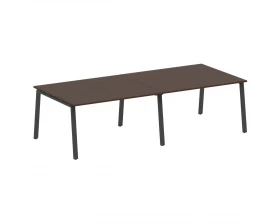 Переговорный стол (2 столешницы) на А-образном м/к 280x123,5x75 Metal System images