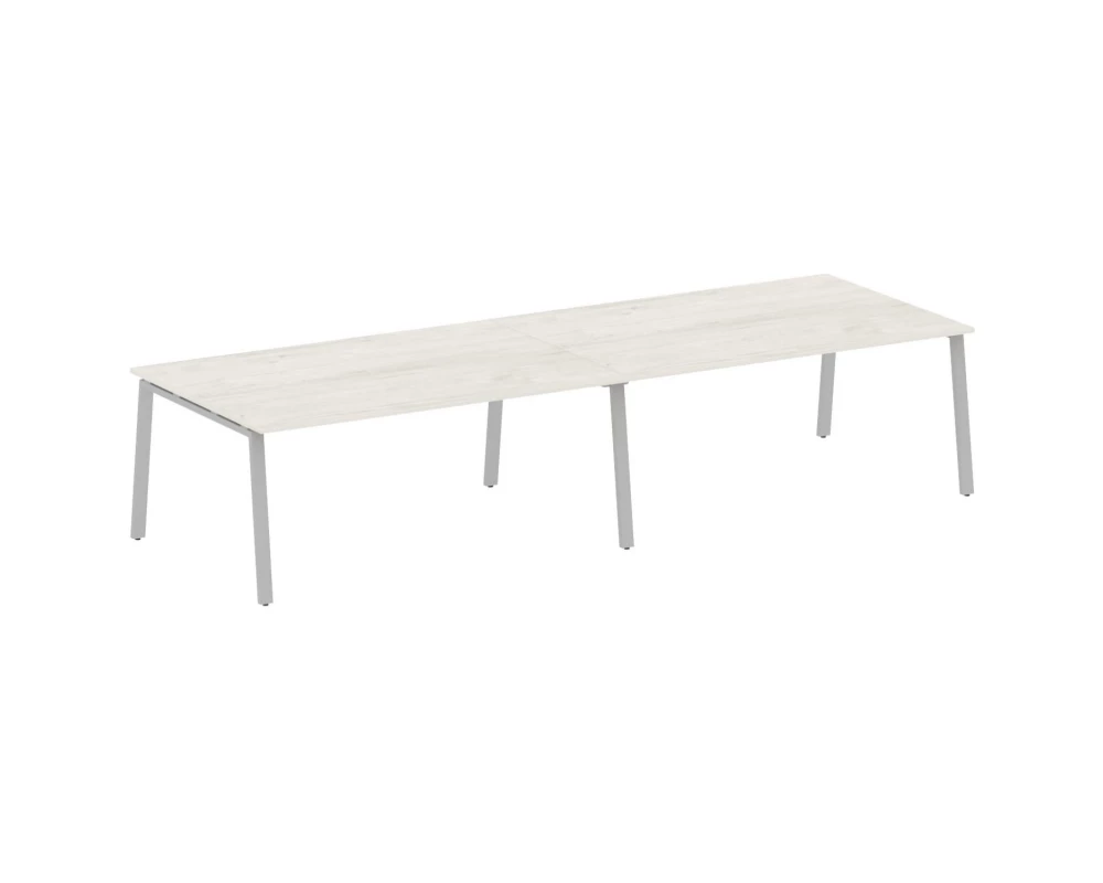 Переговорный стол (2 столешницы) на А-образном м/к 360x123,5x75 Metal System