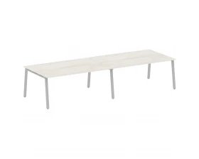 Переговорный стол (2 столешницы) на А-образном м/к 360x123,5x75 Metal System images