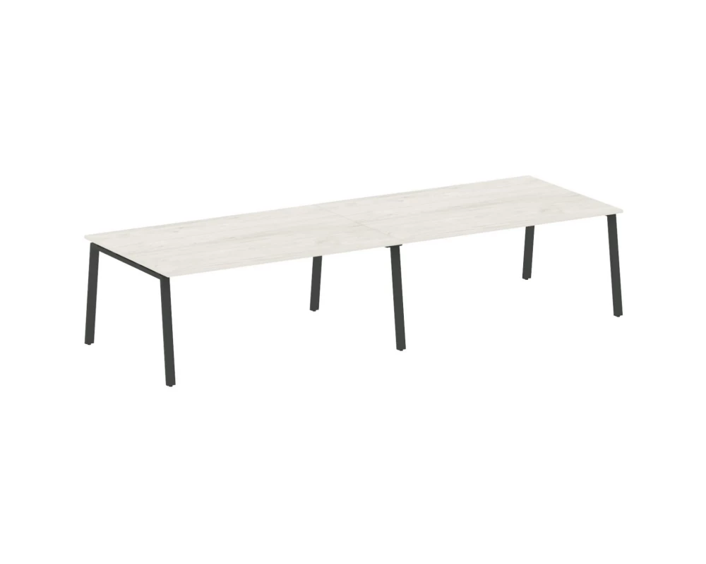 Переговорный стол (2 столешницы) на А-образном м/к 360x123,5x75 Metal System