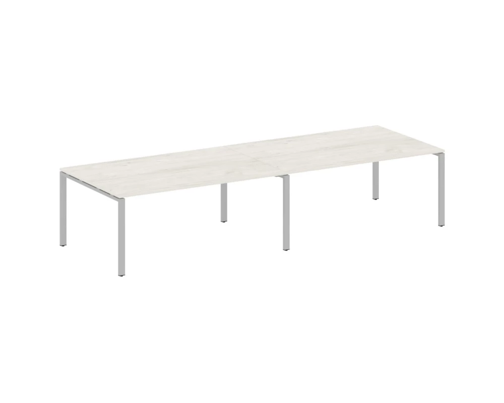 Переговорный стол (2 столешницы) на П-образном м/к 360x123,5x75 Metal System
