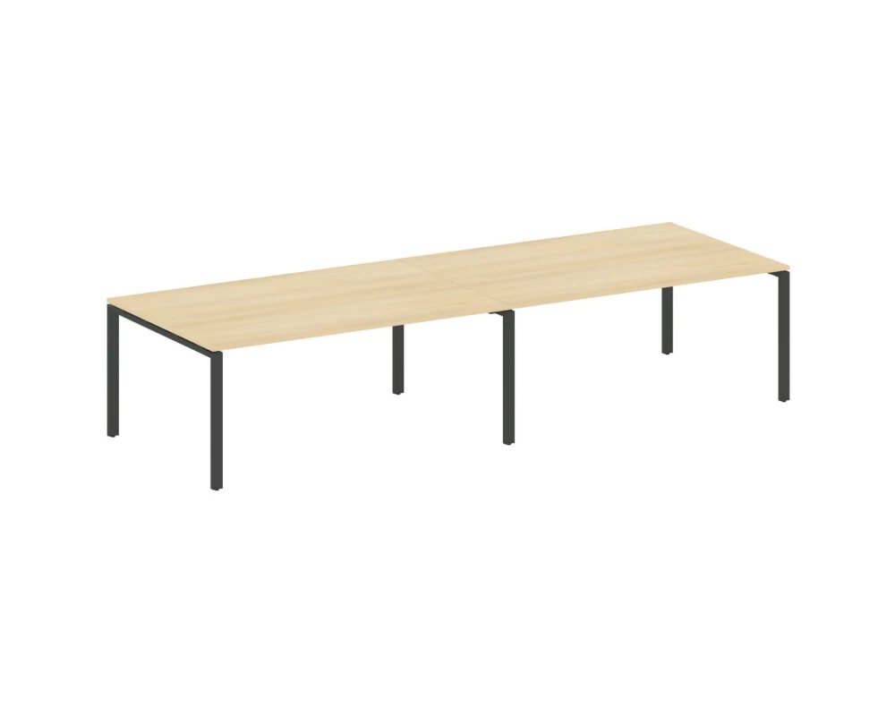 Переговорный стол (2 столешницы) на П-образном м/к 360x123,5x75 Metal System