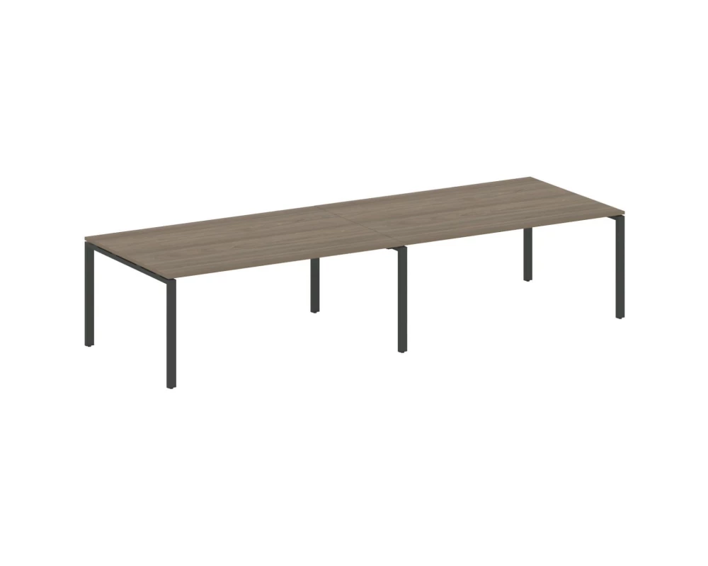 Переговорный стол (2 столешницы) на П-образном м/к 360x123,5x75 Metal System