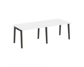 Стол переговорный (2 столешницы), опоры - массив дерева 236x98x75 Onix Wood images