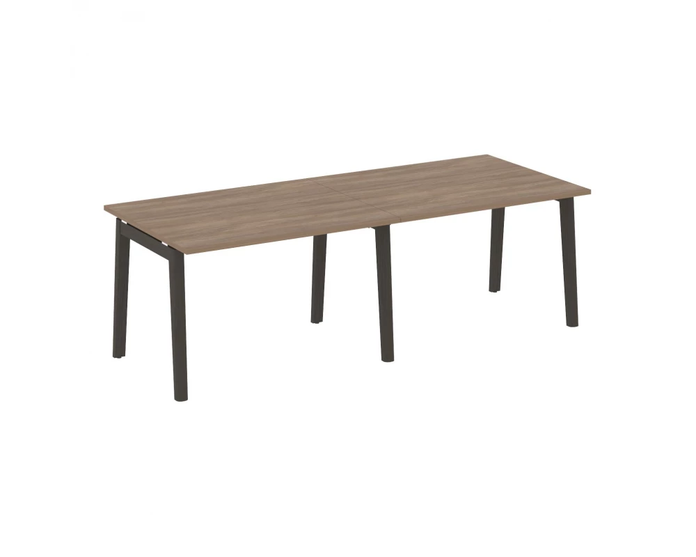 Стол переговорный (2 столешницы), опоры - массив дерева 236x98x75 Onix Wood
