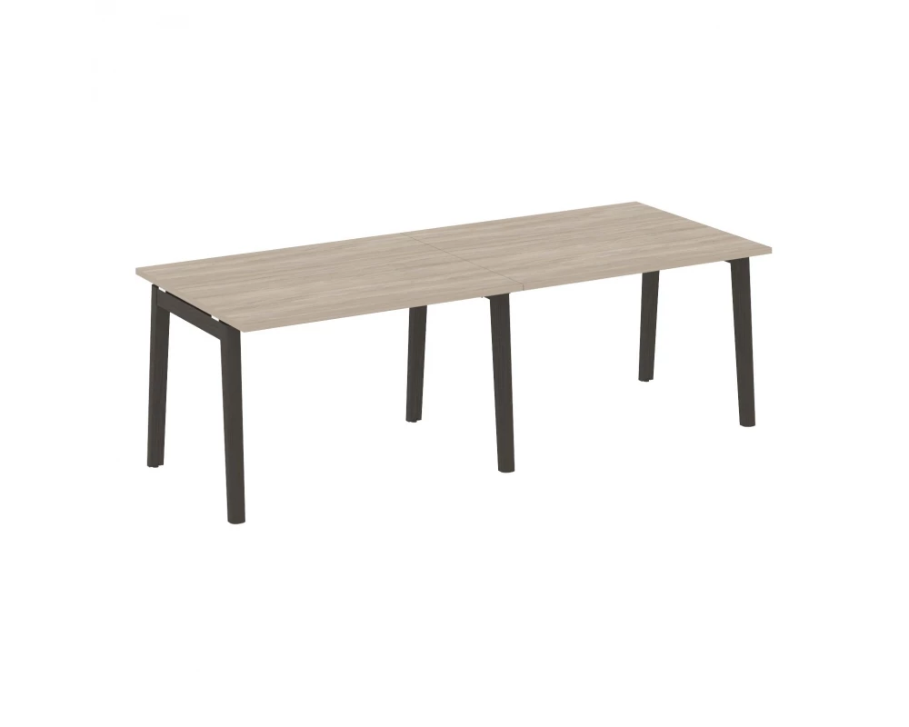 Стол переговорный (2 столешницы), опоры - массив дерева 236x98x75 Onix Wood