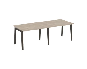 Стол переговорный (2 столешницы), опоры - массив дерева 236x98x75 Onix Wood images