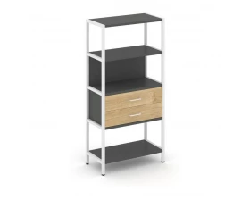 Односекционный стеллаж четырехярусный с ящиками 810х400х1613 Shelf System images