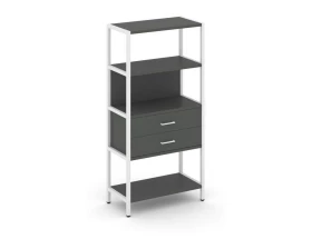 Односекционный стеллаж четырехярусный с ящиками 810х400х1613 Shelf System images