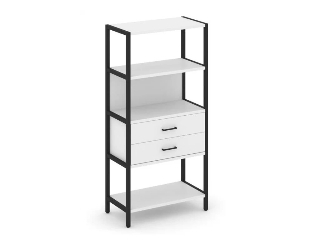 Односекционный стеллаж четырехярусный с ящиками 810х400х1613 Shelf System