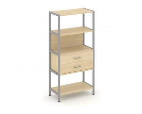 Односекционный стеллаж четырехярусный с ящиками 810х400х1613 Shelf System images