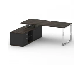 Стол для руководителя с опорной греденцией , левый 200 Shift images