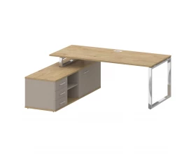 Стол для руководителя с опорной греденцией , левый 200 Shift images